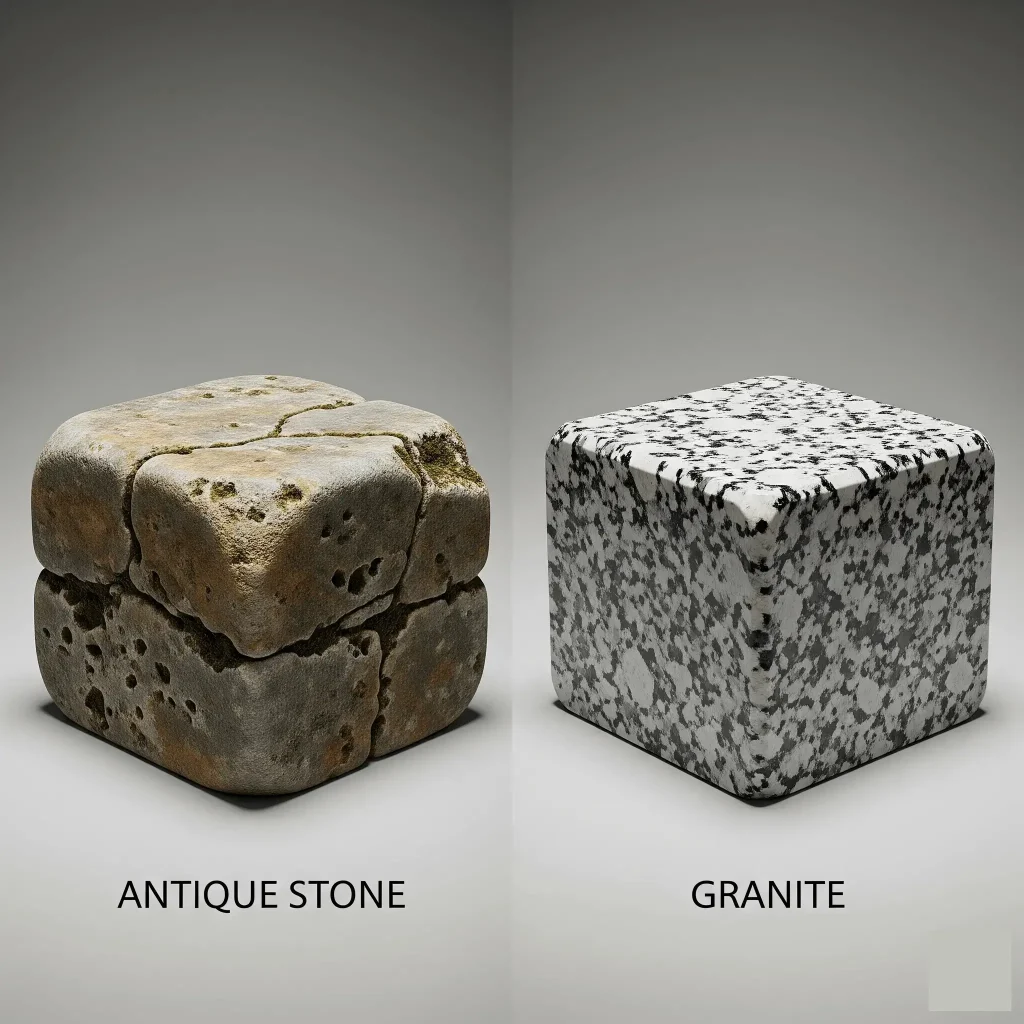 تفاوت های سنگ آنتیک و سنگ گرانیت: راهنمای کامل برای انتخابی هوشمندانه