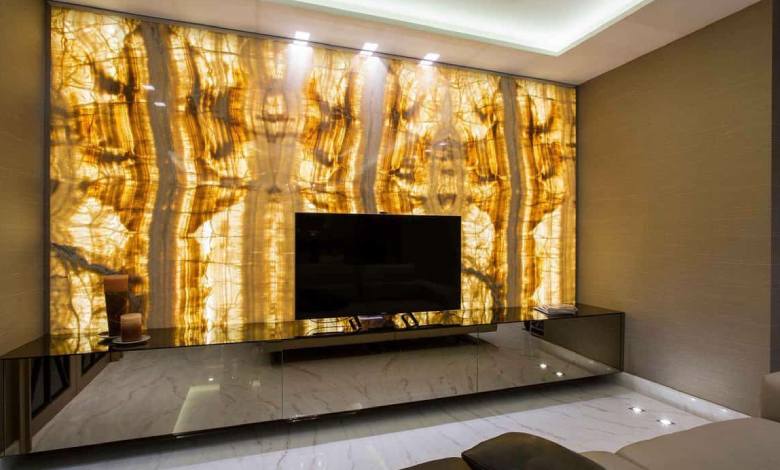 دیوار تی وی با سنگ اسلب؛ انتخابی لوکس و شیک برای دکوراسیون منزل دیوار تی وی با سنگ اسلب؛ انتخابی لوکس و شیک برای دکوراسیون منزل